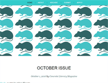 Tablet Screenshot of concreteliterarymagazine.com